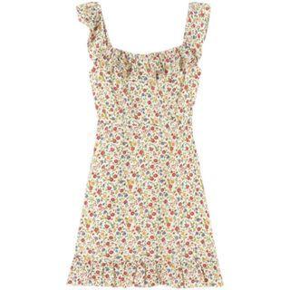 Sleeveless Floral Print Mini Sundress