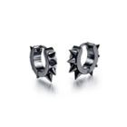 Fashion Personality Punk Plated Black Willow Stud Earrings Black - One Size
