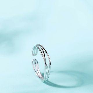 925 Sterling Silver Layered Open Ring As Shown In Fgiure - One Size