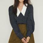 Dotted Blouse White Dot - Black - One Size