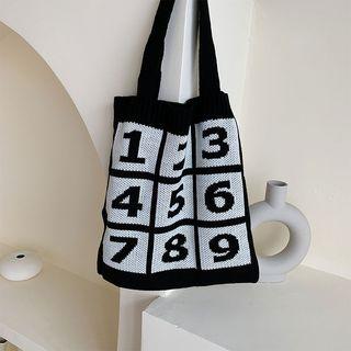 Number Print Tote Bag