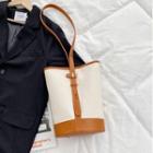 Two-tone Canvas Bucket Bag