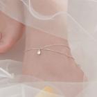 Drop Sterling Silver Anklet 925 Silver - Silver - One Size