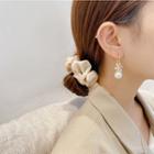Flower Faux Pearl Stud Earring  - As Shown In Figure