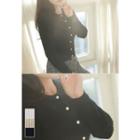 Crew-neck Faux-pearl Button Cardigan
