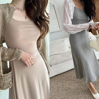 Sheer Rib-knit Bolero