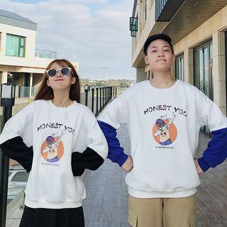 Couple Matching Cartoon Print Pullover