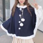 Pom Pom Hooded Cape