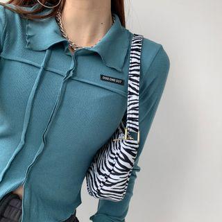 Details Slim-fit Crop Knit Top
