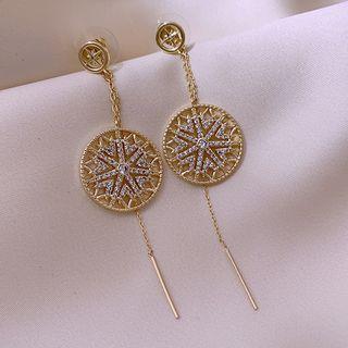 Rhinestone Alloy Dangle Earring 1 Pair - As Shown In Figure - One Size