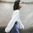 Tasseld Tie-neck Blouse