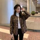 Vintage Floral Print Cropped Jacket