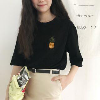 Pineapple Elbow-sleeve T-shirt
