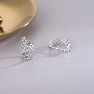 925 Sterling Silver Mesh Earring