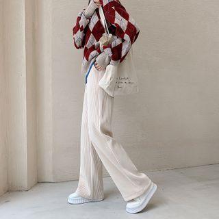Loose Fit Ribbed Pants