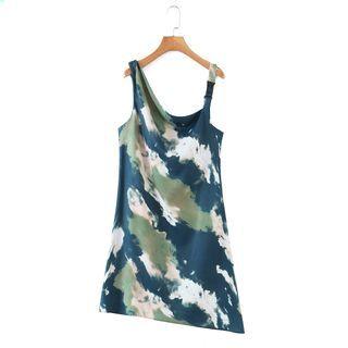 Asymmetrical Tie-dyed Tank Dress
