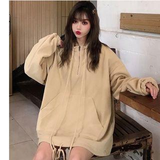 Drawstring Half-zip Pullover