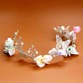 Wedding Floral Butterfly Hair Band