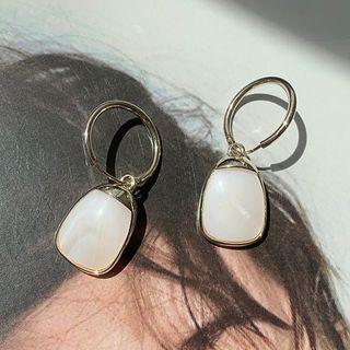 Shell Necklace 1 Pair - Silver & White - One Size
