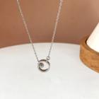 Hoop Pendant Necklace 1 Pc - Hoop Pendant Necklace - Silver - One Size