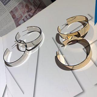Oversize Open Hoop Earrings