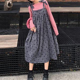 Knit Top / Corduroy Jumper Dress