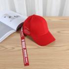 Lettering Baseball Cap Red - One Size