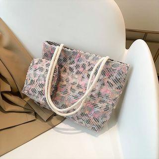 Set: Floral Tote Bag + Pouch