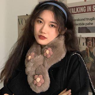 Floral Fluffy Scarf