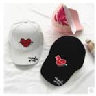 Embroidered Lace-up Baseball Cap