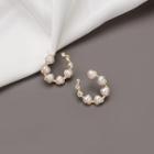 Faux Pearl Round Stud Earring E2491 - 1 Pair - As Shown In Figure - One Size