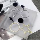 Star & Circle Non-matching Statement Earring
