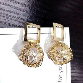 Perforated Ear Stud Gold - One Size