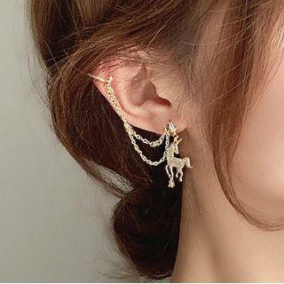 Unicorn Ear Cuff 1 Pair - Gold - One Size