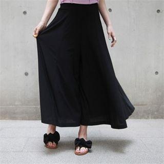 Band-waist Maxi Skort