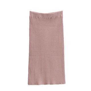 Knit Straight-fit Skirt As Shown In Figure - One Size