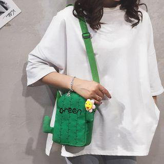 Lettering Cactus Crossbody Bag