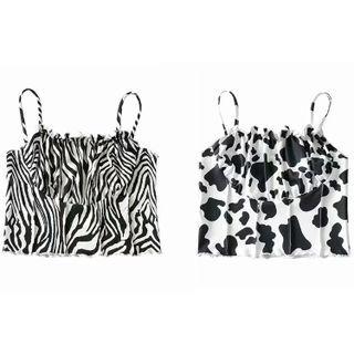 Print Ruched Camisole Top