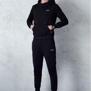 Lettering Hoodie / Cropped Harem Pants / Padded Vest / Set