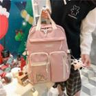 Mesh Pocket Multi-section Backpack / Bag Charm