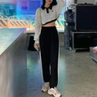 Contrast Trim Sweatshirt / Shorts