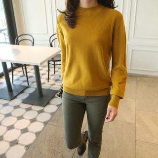 Merino Wool Blend Knit Top