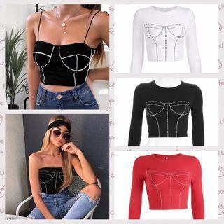Contrast Trim Camisole Top / T-shirt