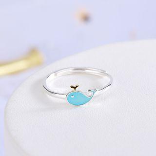 925 Sterling Silver Whale Ring Rs315 - One Size