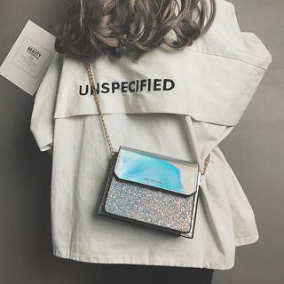 Gradient Flap Crossbody Bag
