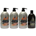 O'naomi - Bath Care Set : Charcoal Deep-cleanse Refreshing Body Wash +  Charcoal Deep-cleanse Gentle Exfoliating Body Wash 4 Pcs