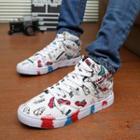 Printed High-top Sneakers