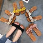 Ribbon Accent Slipper Sandals