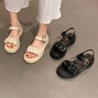 Plain Ankle Strap Platform Sandals