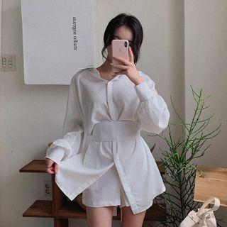 Set: Tie-waist Shirt + Shorts